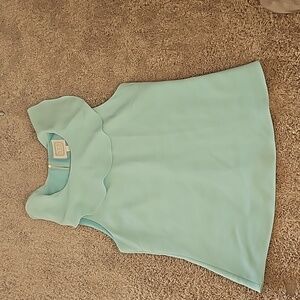 Sail to Sable teal sleeveless blouse, size L